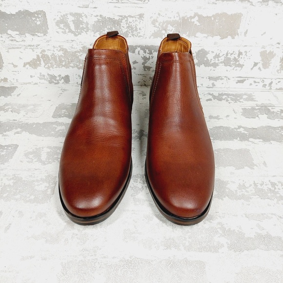 NEW Crown Vintage Lea Chelsea Wood Brown Leather Mens Ankle Boots F953 main image 8